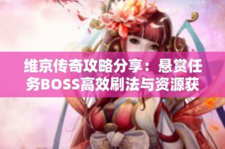 维京传奇攻略分享：悬赏任务BOSS高效刷法与资源获取技巧