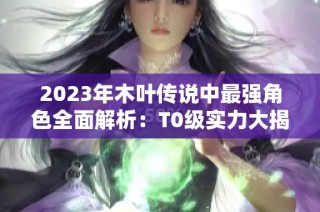2023年木叶传说中最强角色全面解析：T0级实力大揭秘