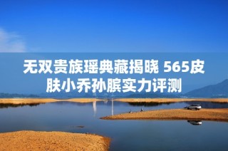 无双贵族瑶典藏揭晓 565皮肤小乔孙膑实力评测