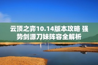 云顶之弈10.14版本攻略 强势剑源刀妹阵容全解析