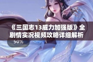 《三国志13威力加强版》全剧情实况视频攻略详细解析与心得分享