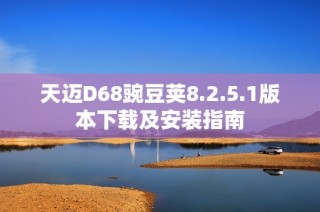 天迈D68豌豆荚8.2.5.1版本下载及安装指南