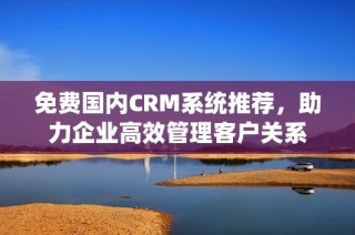 免费国内CRM系统推荐，助力企业高效管理客户关系