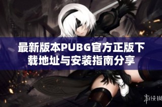 最新版本PUBG官方正版下载地址与安装指南分享