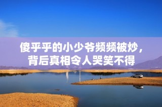 傻乎乎的小少爷频频被炒，背后真相令人哭笑不得