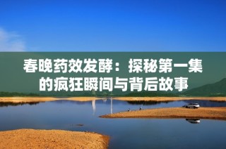 春晚药效发酵：探秘第一集的疯狂瞬间与背后故事