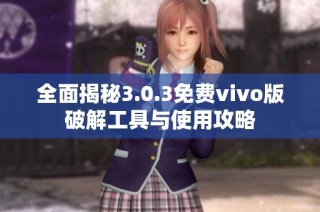 全面揭秘3.0.3免费vivo版破解工具与使用攻略