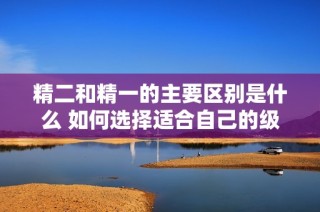 精二和精一的主要区别是什么 如何选择适合自己的级别