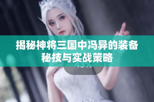 揭秘神将三国中冯异的装备秘技与实战策略