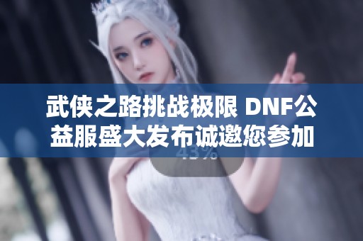 武侠之路挑战极限 DNF公益服盛大发布诚邀您参加