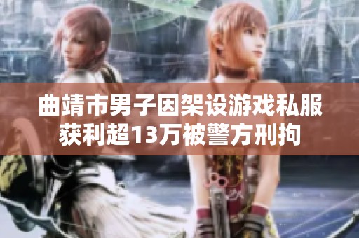 曲靖市男子因架设游戏私服获利超13万被警方刑拘