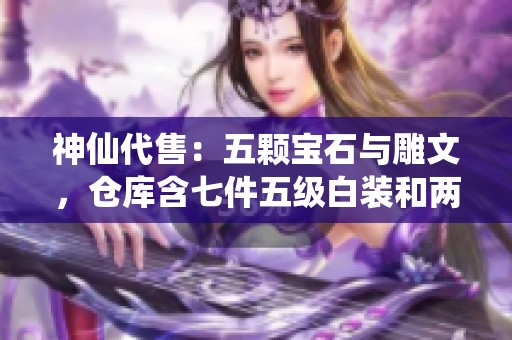 神仙代售：五颗宝石与雕文，仓库含七件五级白装和两颗四级减属性装备