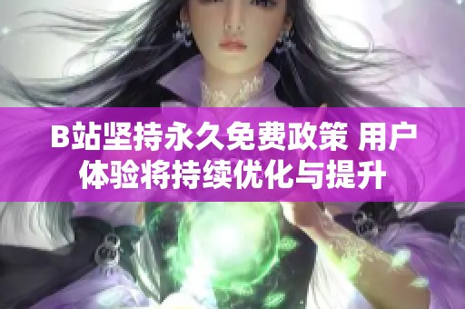 B站坚持永久免费政策 用户体验将持续优化与提升