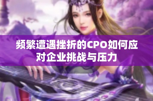 频繁遭遇挫折的CPO如何应对企业挑战与压力