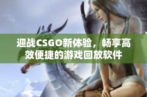 迎战CSGO新体验，畅享高效便捷的游戏回放软件