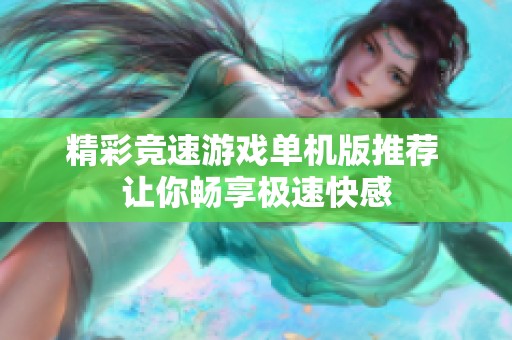 精彩竞速游戏单机版推荐 让你畅享极速快感