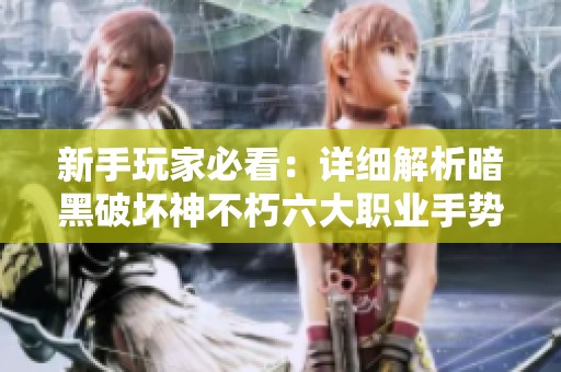 新手玩家必看：详细解析暗黑破坏神不朽六大职业手势技巧!
