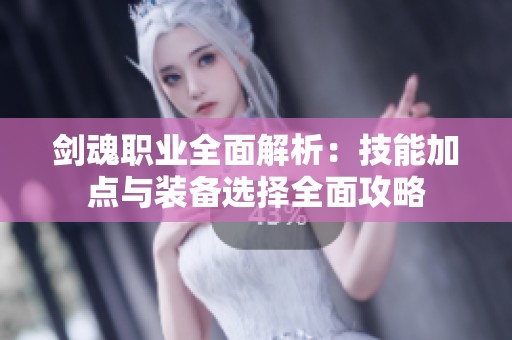 剑魂职业全面解析：技能加点与装备选择全面攻略
