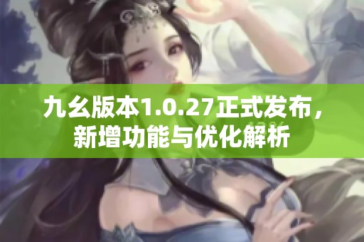 九幺版本1.0.27正式发布，新增功能与优化解析