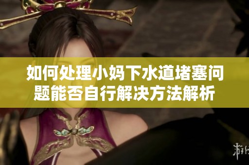 如何处理小妈下水道堵塞问题能否自行解决方法解析
