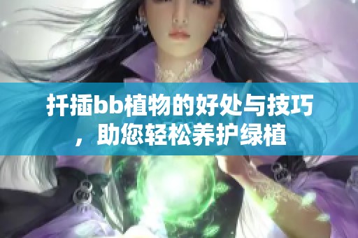 扦插bb植物的好处与技巧，助您轻松养护绿植