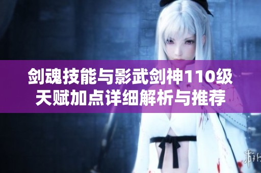 剑魂技能与影武剑神110级天赋加点详细解析与推荐