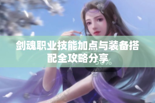 剑魂职业技能加点与装备搭配全攻略分享