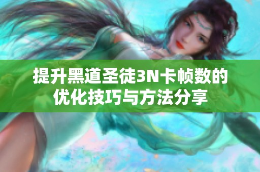 提升黑道圣徒3N卡帧数的优化技巧与方法分享